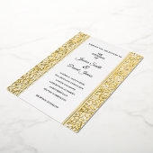 Floral Wedding Folie Uitnodiging (Gedraaid)