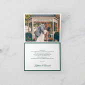 Floral Wedding Foto van Elegant Script Waterverf Bedankkaart (Binnen)