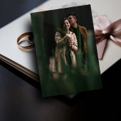 Floral Wedding Foto van Elegant Script Waterverf Kaart