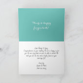 Floral Wedding Gefeliciteerd Kaart (Turquoise) (Binnen)