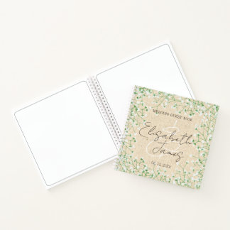 Floral Wedding Guest Book voor baby's Waterverf in Notitieboek