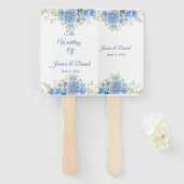 Floral Wedding Hand Fan Handwaaier (Voorkant en achterkant)