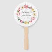 Floral Wedding Hand Fan Handwaaier (Achterkant)