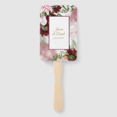 Floral Wedding Handwaaier (Achterkant)