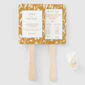  Floral Wedding Handwaaier (Voorkant en achterkant)