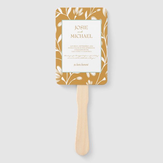  Floral Wedding Handwaaier (Voorkant)