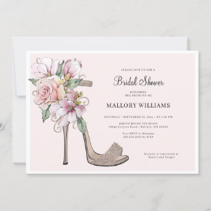 Floral Wedding Heels Vrijgezellenfeest Kaart