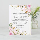Floral wedding invitation (Debout devant)