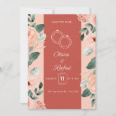 Floral wedding invitation  (Devant)