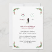 Floral Wedding Invitation (Devant)