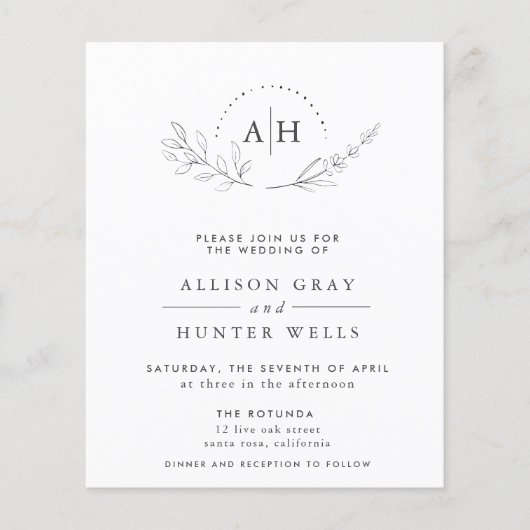 Floral Wedding Invitation (Voorkant)
