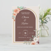Floral wedding invitation  (Debout devant)