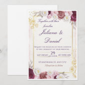 Floral Wedding Invitation – Elegant & Customizable (Devant / Derrière)