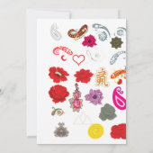 Floral Wedding Invitation Elegant Red Rose (Dos)