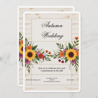 Floral Wedding Invitation – Elegant & Simple