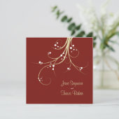 Floral Wedding Invitation - Elegant & Simple Kaart (Staand voorkant)
