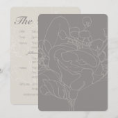 Floral Wedding Invitation Insert (natuurlijk) Kaart (Voorkant / Achterkant)