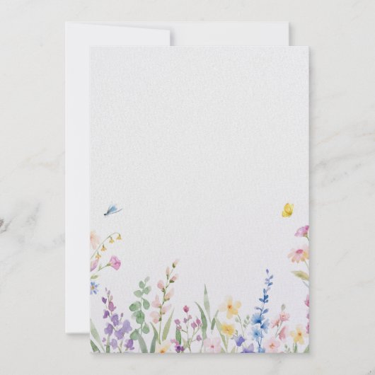 Floral Wedding Invitation Kaart (Voorkant)