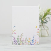 Floral Wedding Invitation Kaart (Staand voorkant)