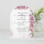 Floral Wedding Invitation Kaart (Staand voorkant)