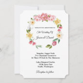 Floral Wedding Invitation Kaart (Voorkant)