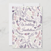 Floral Wedding Invitation Kaart (Achterkant)