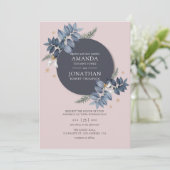 Floral Wedding Invitation Kaart (Staand voorkant)