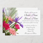 Floral Wedding Invitation Kaart (Voorkant / Achterkant)