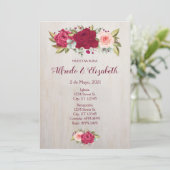 Floral Wedding Invitation Kaart (Staand voorkant)