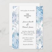 Floral Wedding Invitation Kaart (Voorkant / Achterkant)