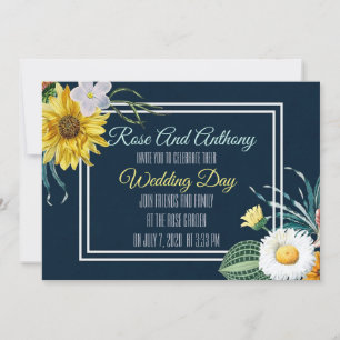 Floral Wedding Invitation Kaart