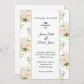 Floral Wedding Invitation Kaart (Voorkant / Achterkant)