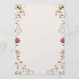 Floral Wedding Invitation Kaart