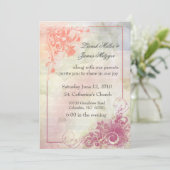 Floral Wedding Invitation Kaart (Staand voorkant)