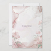 Floral Wedding Invitation Kaart (Achterkant)