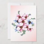 Floral Wedding Invitation Kaart (Achterkant)