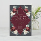 Floral Wedding Invitation Kaart (Staand voorkant)