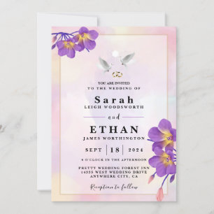 Floral Wedding Invitation Kaart