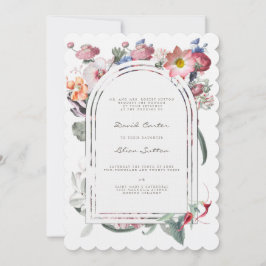 Floral Wedding Invitation, lente/zomer Bedankkaart