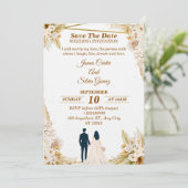 Floral Wedding Invitation – Modern invite card (Debout devant)