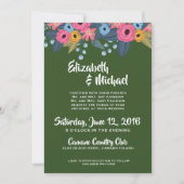 Floral Wedding Invitation Sjabloon Kaart (Voorkant)