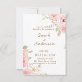 Floral Wedding Invitation Template Wedding (Devant)