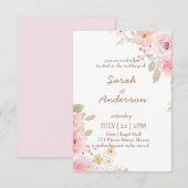 Floral Wedding Invitation Template Wedding (Devant / Derrière)