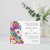 Floral Wedding Invitation Uitnodiging Briefkaart (Staand voorkant)