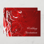 Floral Wedding Invitation Uitnodiging Briefkaart (Voorkant / Achterkant)