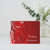 Floral Wedding Invitation Uitnodiging Briefkaart (Staand voorkant)