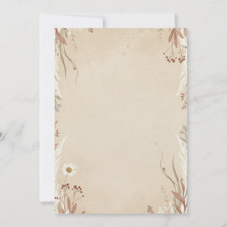 Floral Wedding Invitations Boho Is Natural Kaart