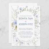 Floral Wedding Invitations Kaart (Voorkant / Achterkant)