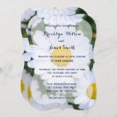 Floral Wedding Invitations with Daisy Kaart (Voorkant / Achterkant)