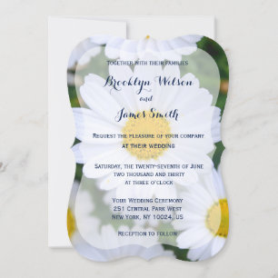 Floral Wedding Invitations with Daisy Kaart
